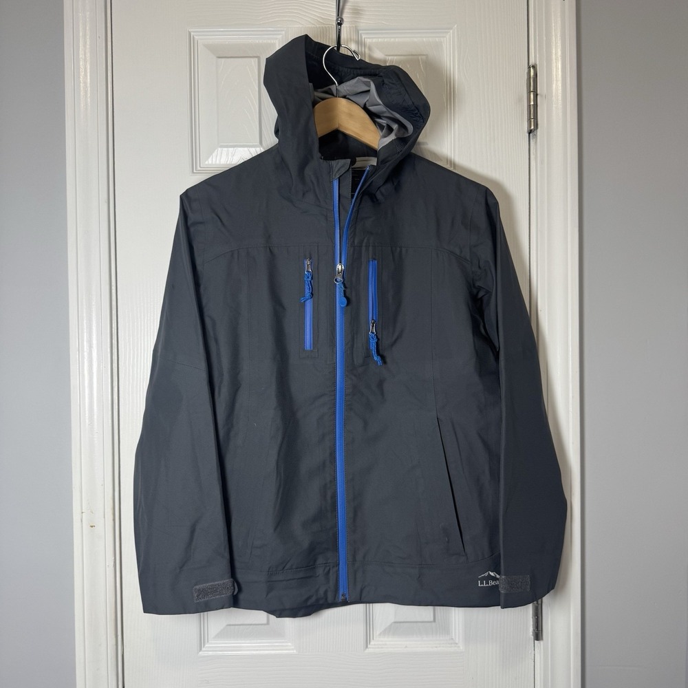 L.L.Bean Double Up Outerwear System Kids Jacket Gray Blue L 14-16 Hooded